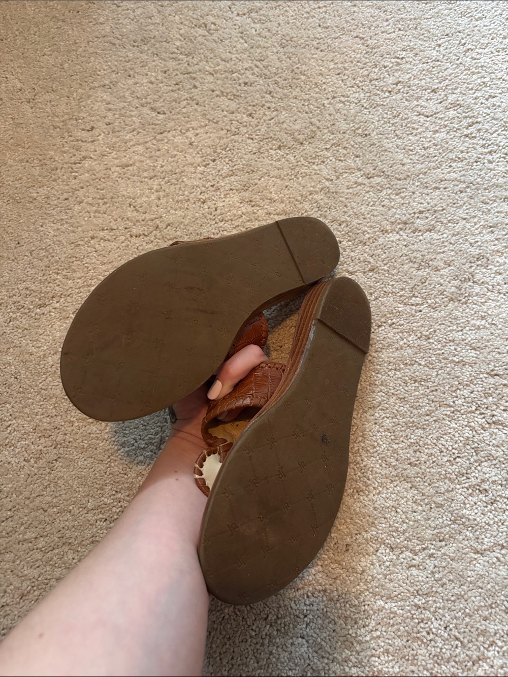 Jack Rogers Cara Croco Thong Sandal — Cognac - Picture 4 of 4